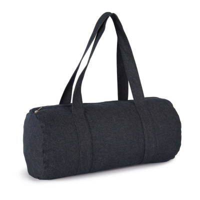 Denim duffel bag